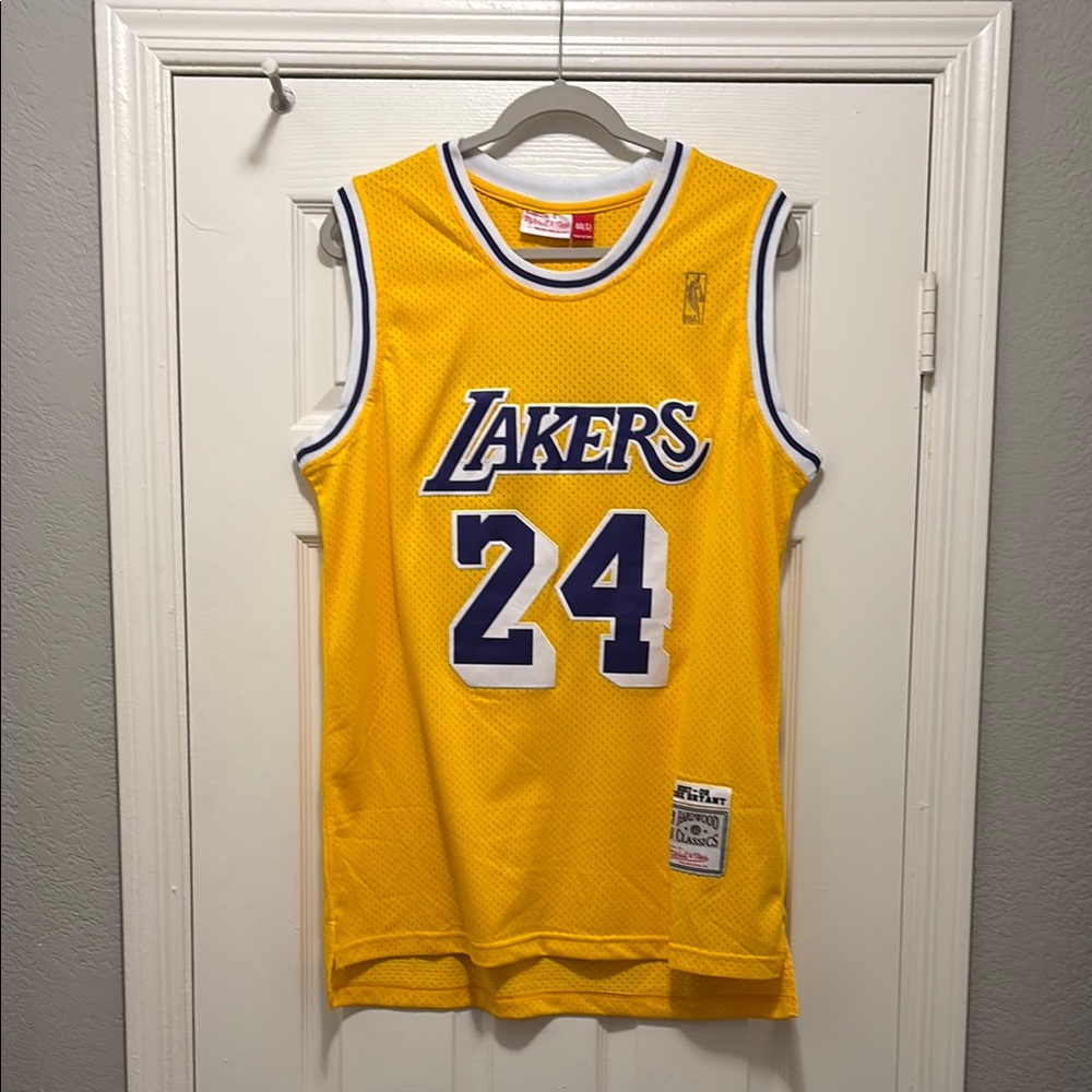 Mitchell & Ness Lakers Basketball Jersey - Yellow and Purple
